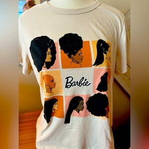 Beautiful Black Barbie Graphic Women's Top - Cream